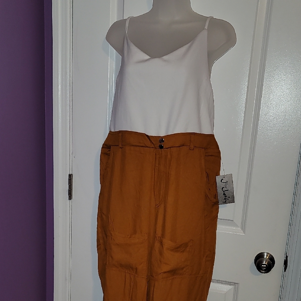 J for Justify Yellow Jumpsuit Comfortable Casual Style - Picture 4 of 6